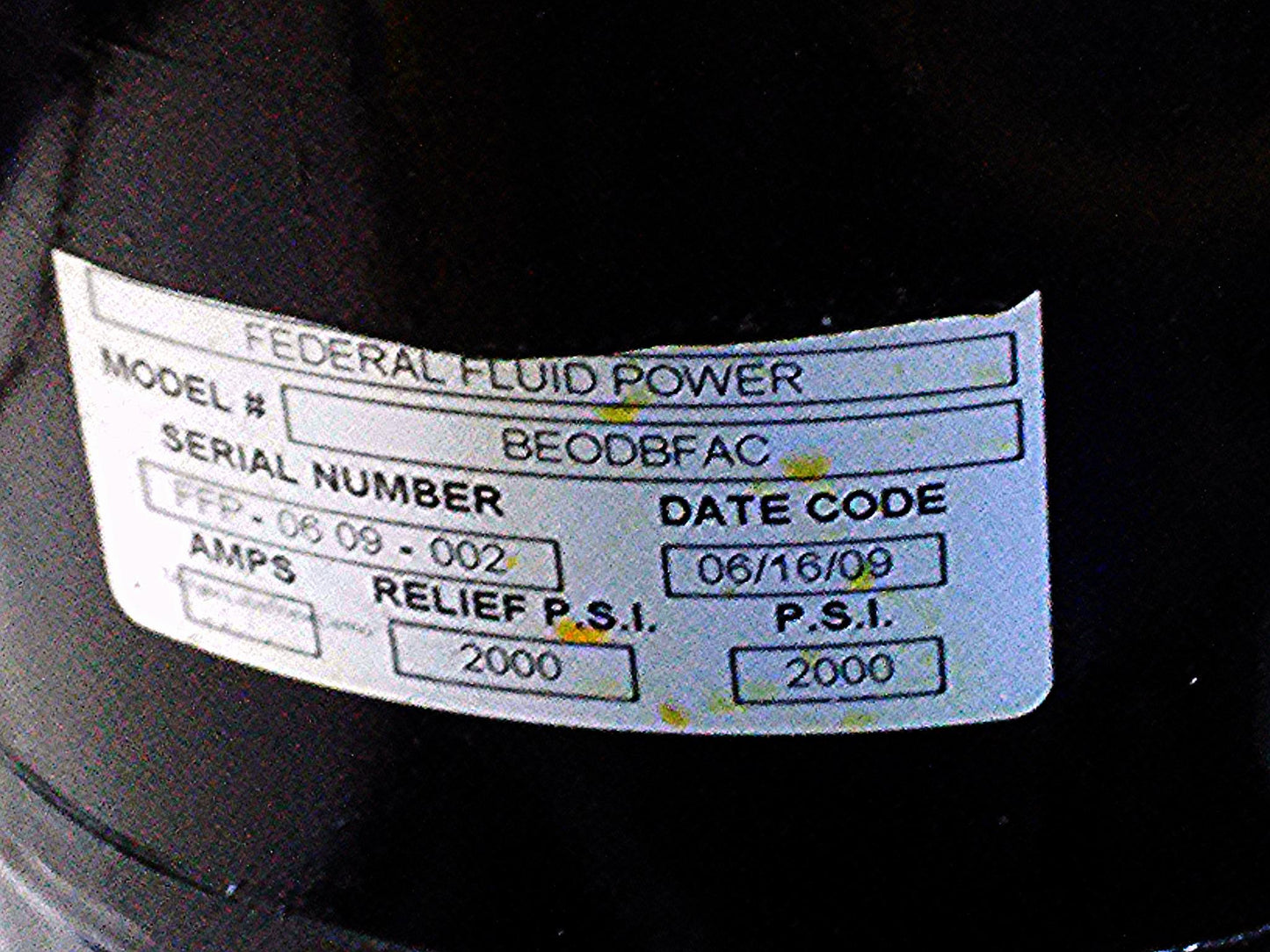 CONTROL POWER 4700 HIGH PRESSURE LUBRICATION SYSTEM PUMPING STATION 5000 PSI