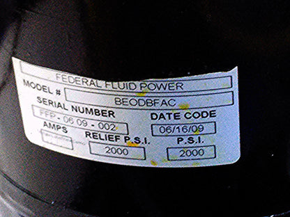 CONTROL POWER 4700 HIGH PRESSURE LUBRICATION SYSTEM PUMPING STATION 5000 PSI