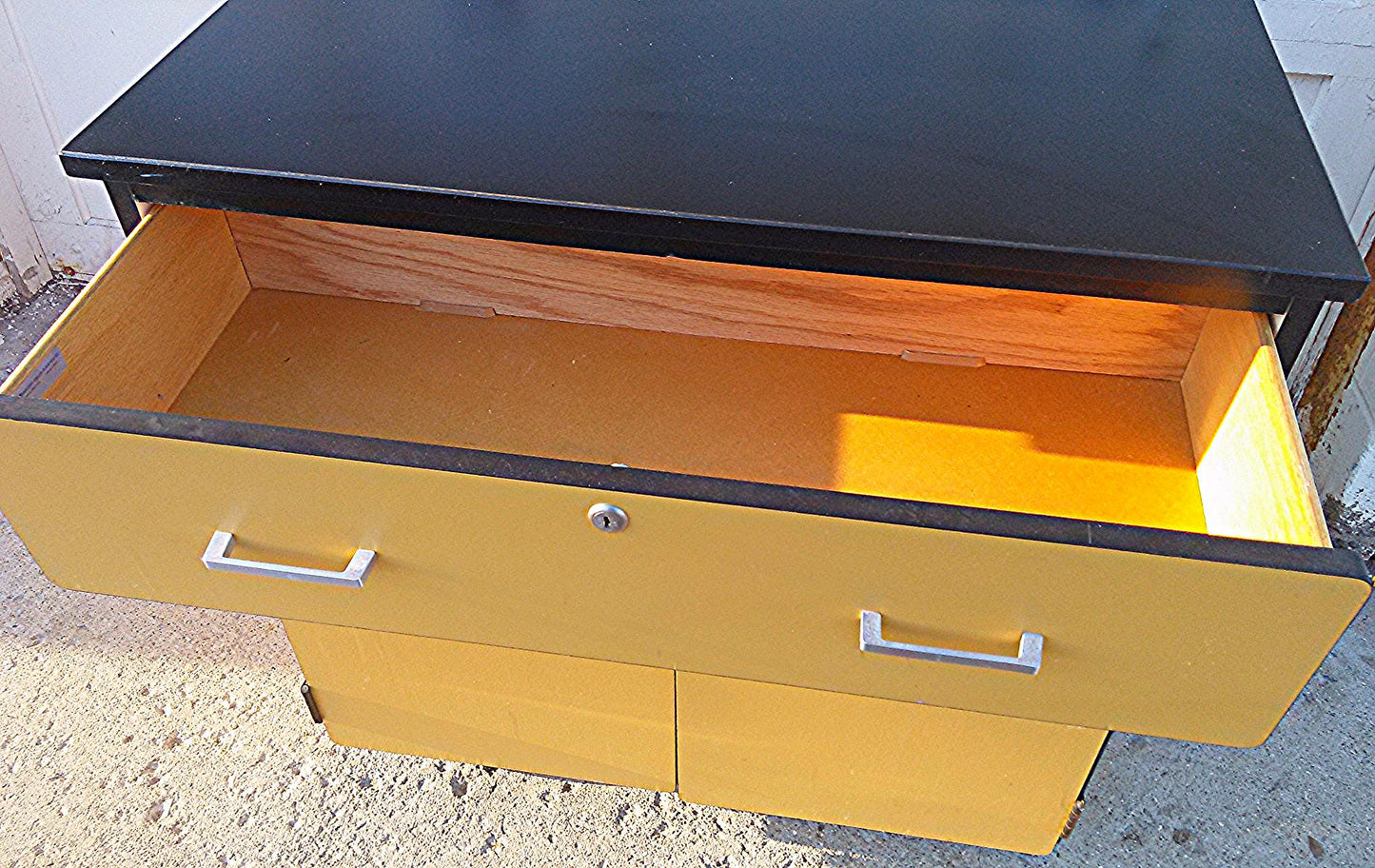 SARGENT-WELCH ACID CABINET WORKBENCH ACID CHEMISTRY LAB ANTI CORROSION DESK SINK