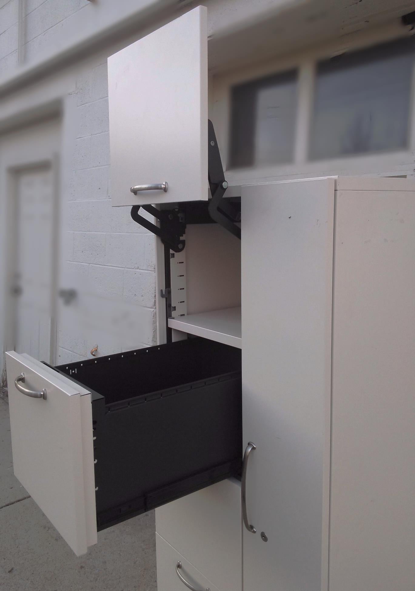 STEELCASE STORAGE TOWER WARDROBE Lab Office VerticalMetal File BOOKCASE CABINET