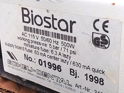 BIOSTAR SCHEU DENTAL LAB EQUIPMENT PRESSURE MOULDING VACUUM FORMER MOLD