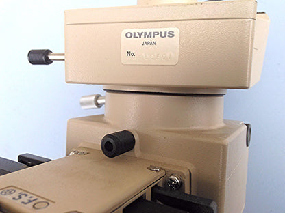 OLYMPUS BH-2 MICROSCOPE UNIVERSAL VERTICAL ILLUMINATOR FLUORESCENCE INSPECTION +