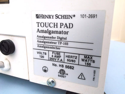 HENRY SCHEIN TOUCH PAD AMALGAMATOR TP-103 Triturator Capsule Shaker