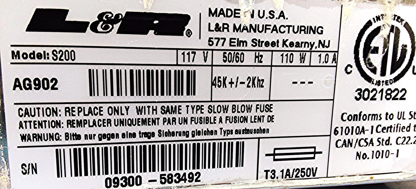 L & R S200 ULTRASONIC CLEANER w EXTRA HEATER & SweepZone Technology WATCH VIDEO