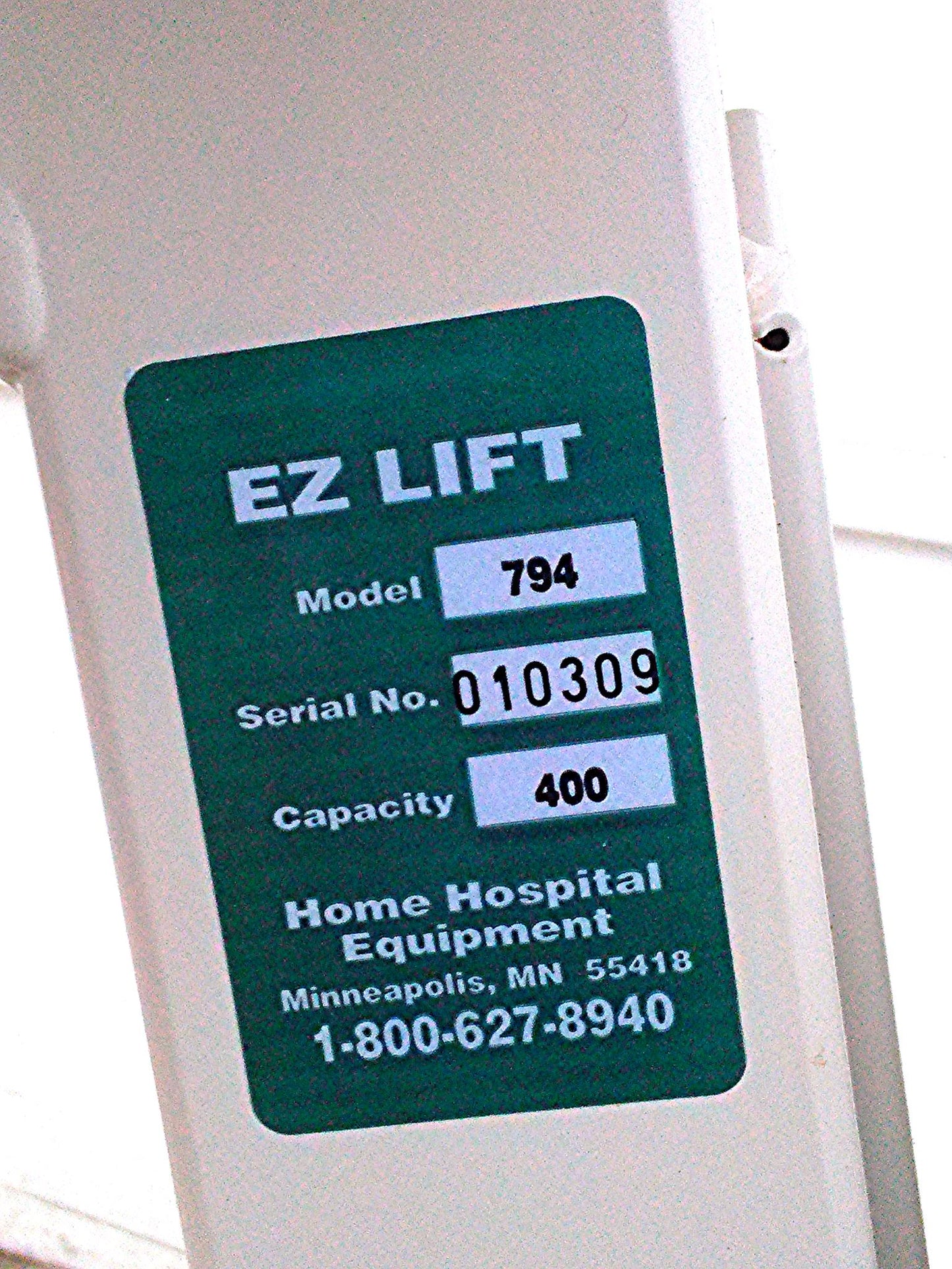 EZ LIFT ELECTRIC POWER MEDICAL PATIENT HOSPITAL MOBILE AUTOM 400lb HOIST Mod794