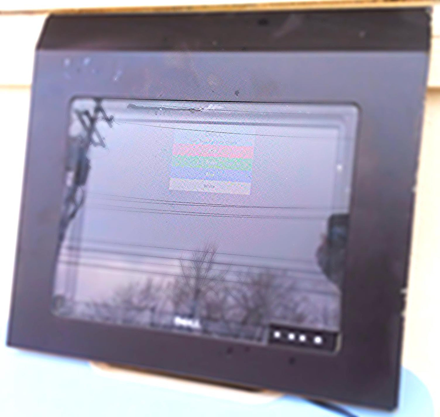 DELL E157FPc MONITOR 15" Flat Panel LCD VGA Compu with PROTECTIVE FRAME & SCREEN