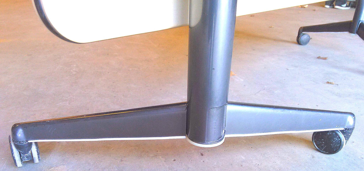WERNDL STEELCASE ( HERMAN MILLER ) FLIP TOP TABLE OFFICE LOCK CASTERS FREESHIP