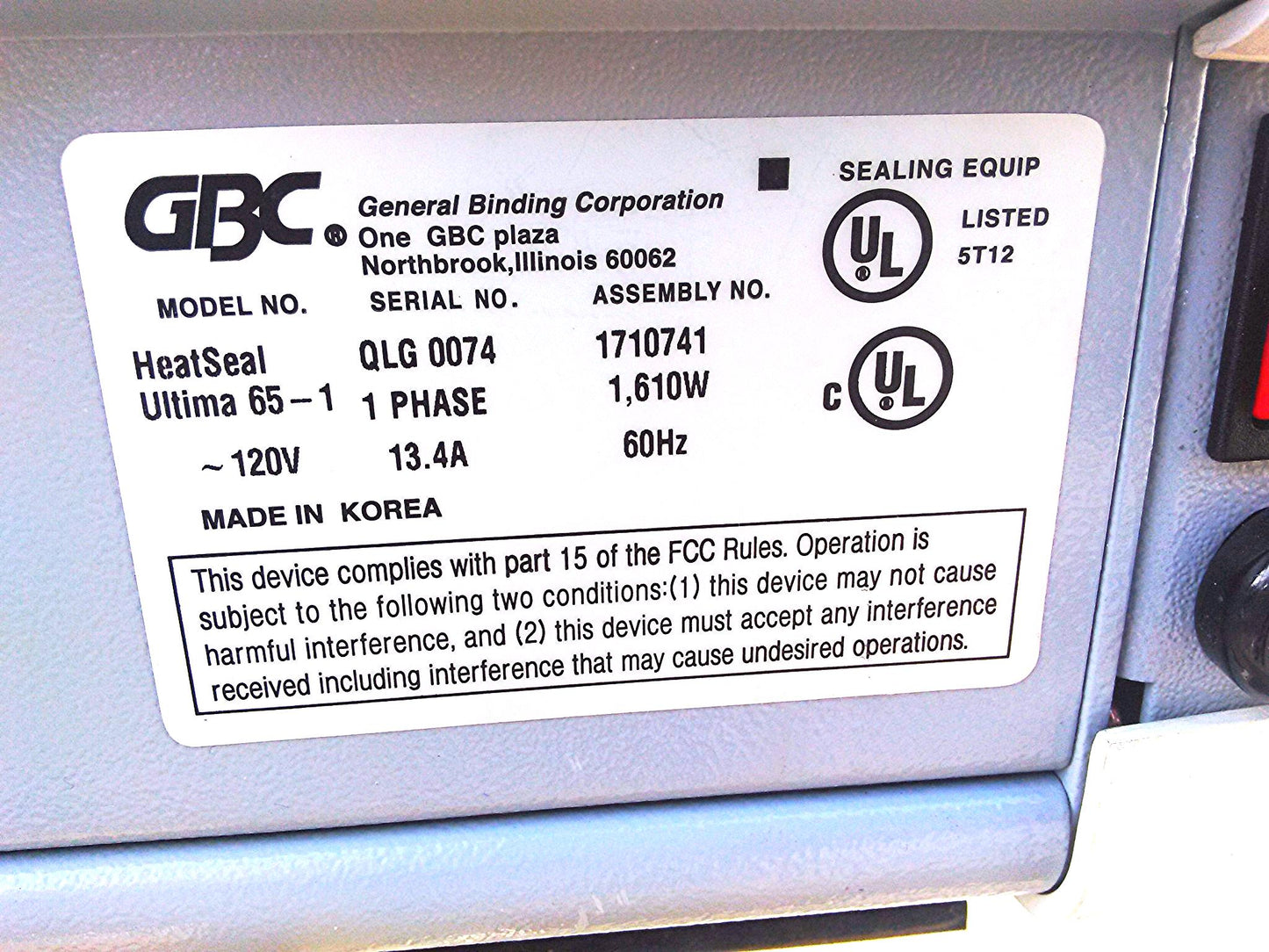 GBC HEATSEAL ULTIMA 65-1 ACCO LAMINATOR 27" WIDE WORKS PERFECTLY!!!!