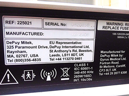 MITEK VAPR3  225021 ESU CAUTERY ELECTROSURGICAL GENERATOR OR 2084 FOOT CONTROL