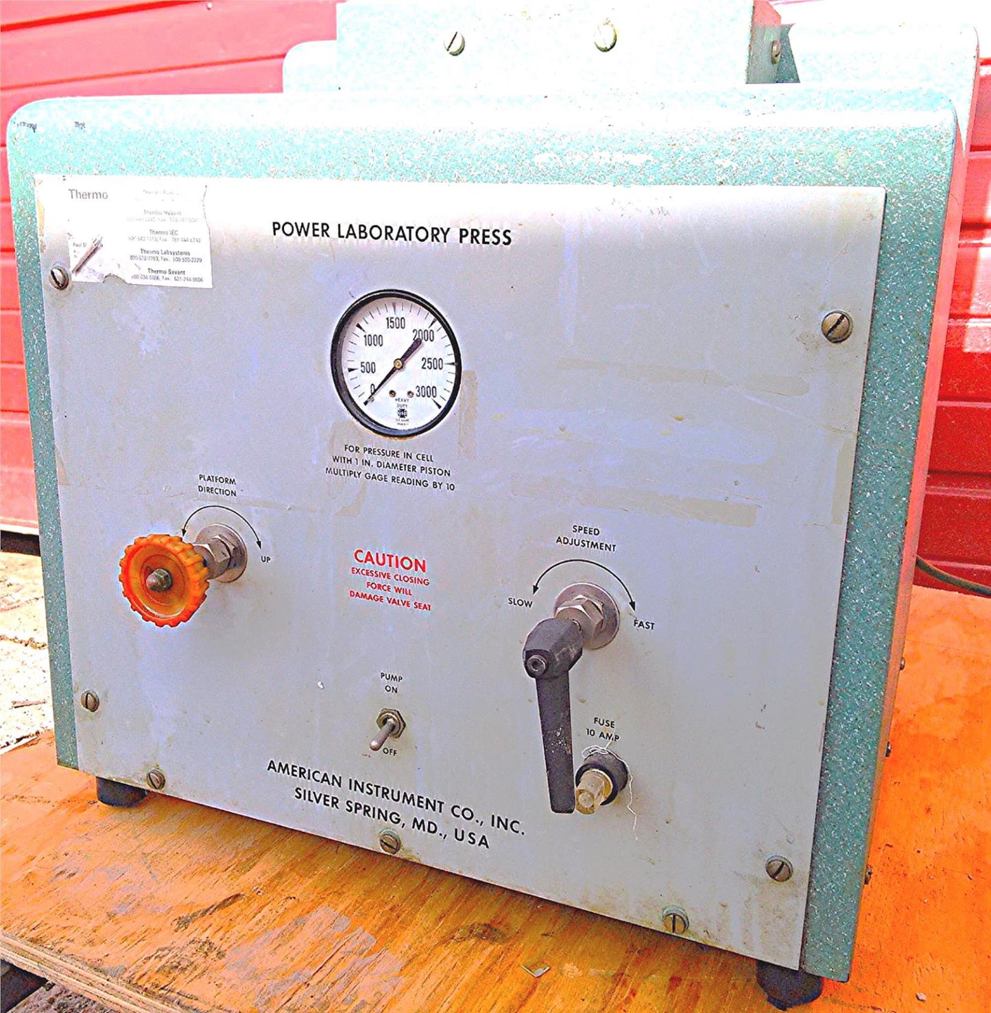 IEC AMINCO FRENCH PRESSURE CELL LAB PRESS 3000psi Pressure WATCH VIDEO FREE SHIP