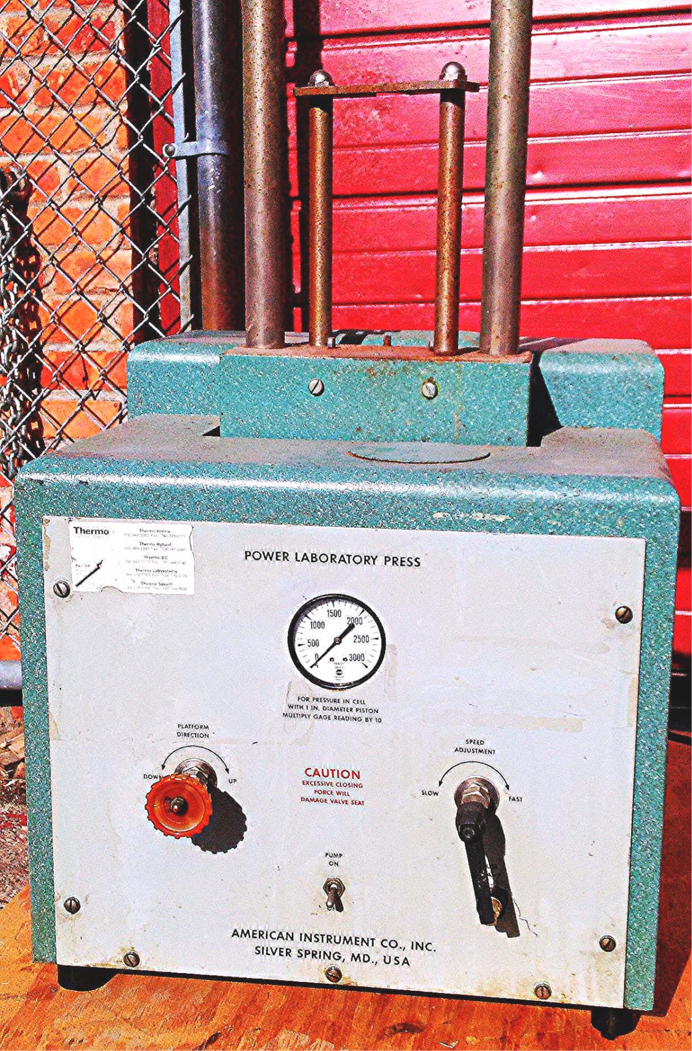 IEC AMINCO FRENCH PRESSURE CELL LAB PRESS 3000psi Pressure WATCH VIDEO FREE SHIP