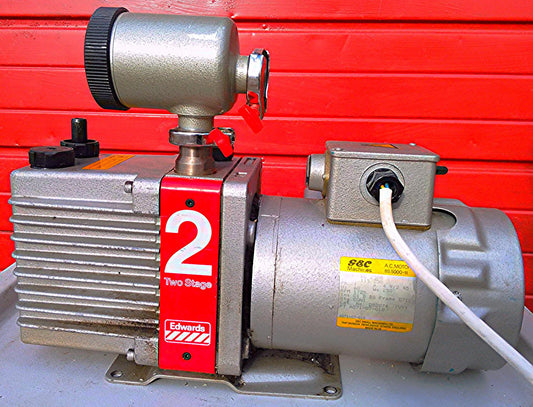 EDWARDS 2 TWO STAGE E2M2 Rotary Vane Dual Stage Mechanical Vacuum Pump WATCHVIDE