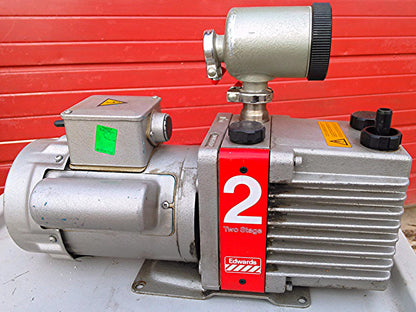 EDWARDS 2 TWO STAGE E2M2 Rotary Vane Dual Stage Mechanical Vacuum Pump WATCHVIDE