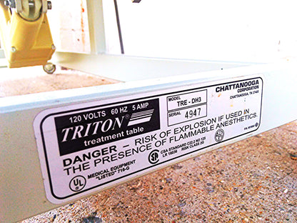 TRITON TRE-DH3 PATIENT POWER ELEVATION MANIPULATION HI-LO TABLE w REMOTE CONTROL