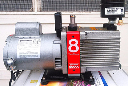 EDWARDS 8 E2M8 1/2 HP DUAL STAGE MECHANICAL ROTARY VANE VACUUM PUMP HYDROCARBON