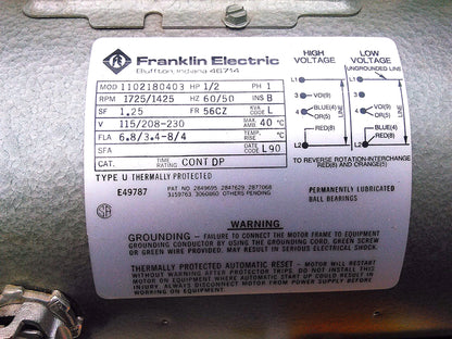 EDWARDS 8 E2M8 1/2 HP DUAL STAGE MECHANICAL ROTARY VANE VACUUM PUMP HYDROCARBON