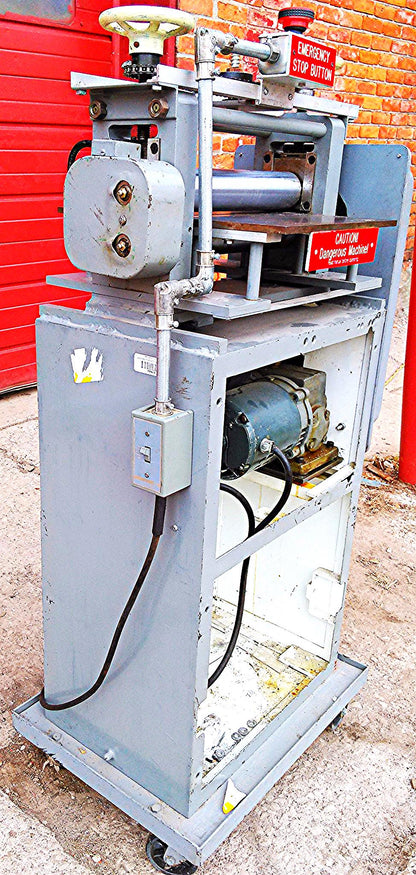 RARE 14" AB MANUFACTURING COLD ROLLING METAL TEMPER MILL EQUALIZER PRESS MACHINE