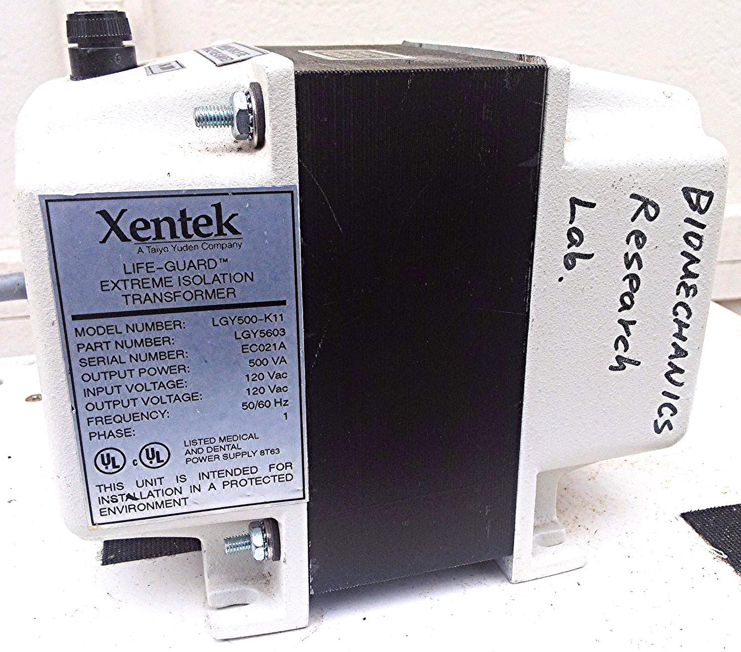 XENTEK TAIYO YUDEN LIFE-GUARD 500 VAC EXTREME ISOLATION TRANSFORMER LGY500-K11