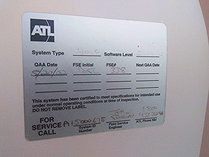 ATL ULTRAMARK 400C ULTRASOUND PHILIPS 4.0 40mm PROBE MITSUBISHI P91 PRINTER CART