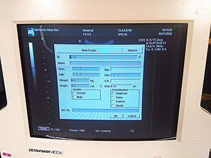 ATL ULTRAMARK 400C ULTRASOUND PHILIPS 4.0 40mm PROBE MITSUBISHI P91 PRINTER CART