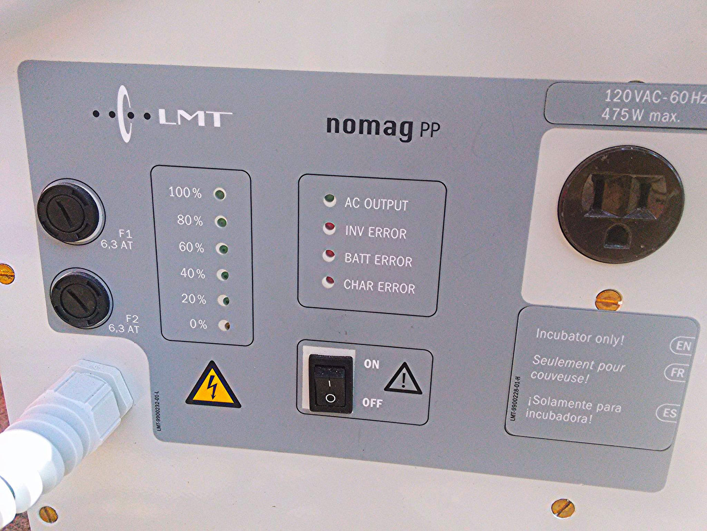 LMT NOMAG IC 1,5 NEONATAL INFANT TRANSPORT INCUBATOR THERAPY Hill-Rom HOSPITAL