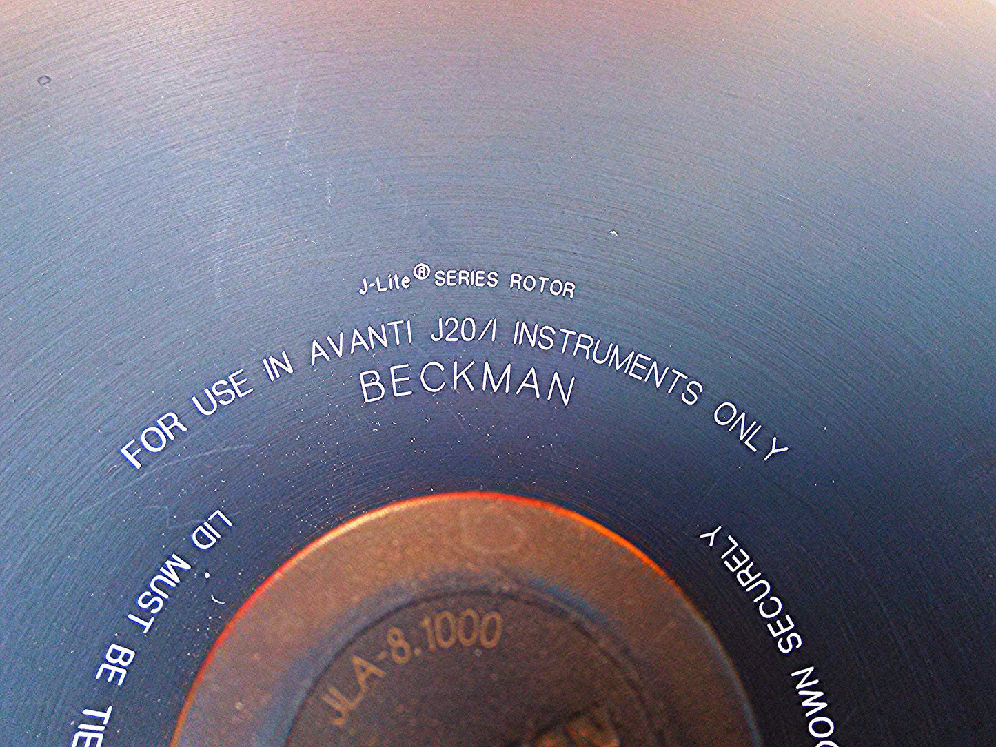 BECKMAN J-LITE JLA-8 8000 RPM 6 Liter CANISTER ROTOR AVANTI J20/i CENTRIFUGE