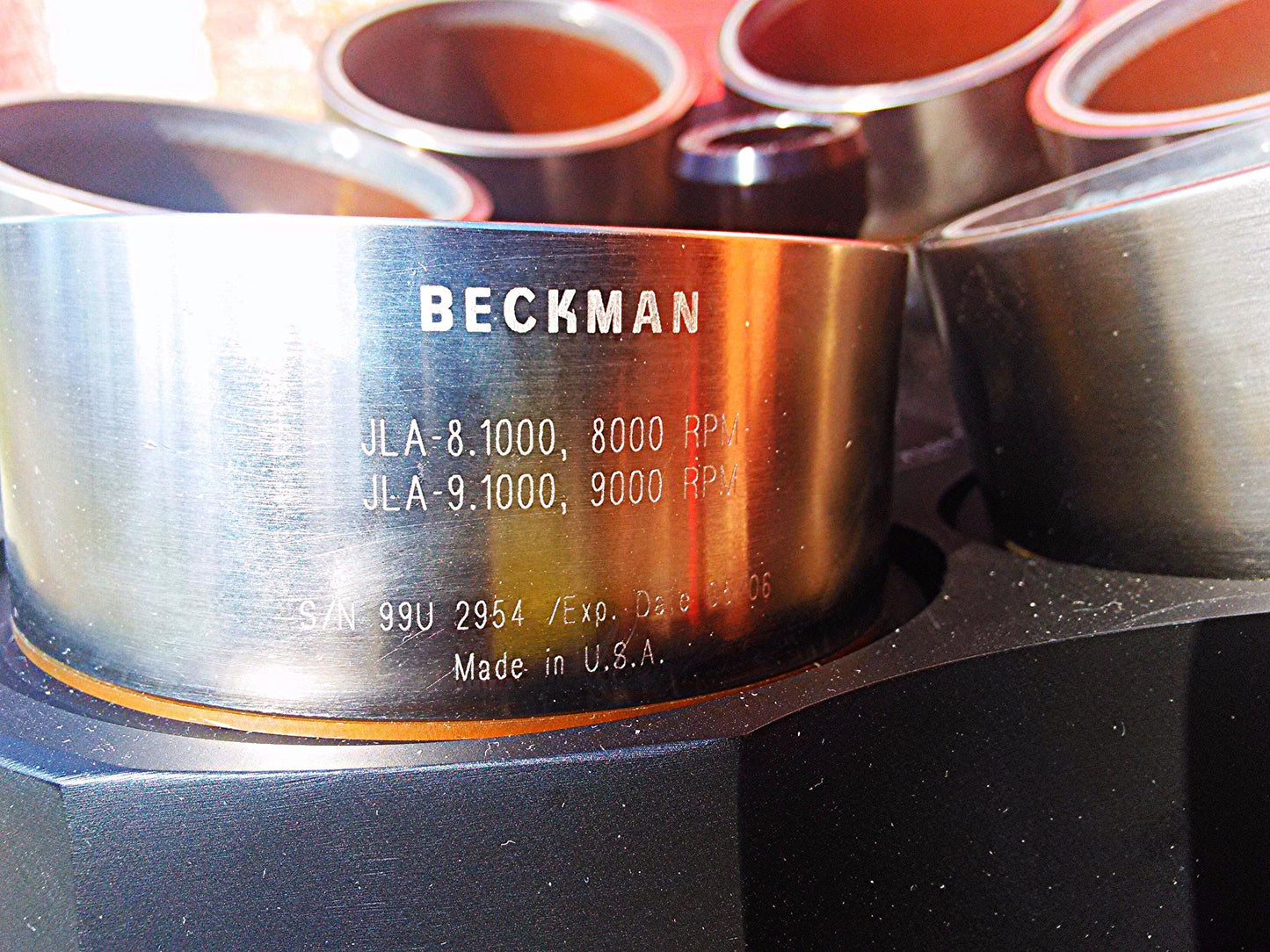 BECKMAN J-LITE JLA-8 8000 RPM 6 Liter CANISTER ROTOR AVANTI J20/i CENTRIFUGE