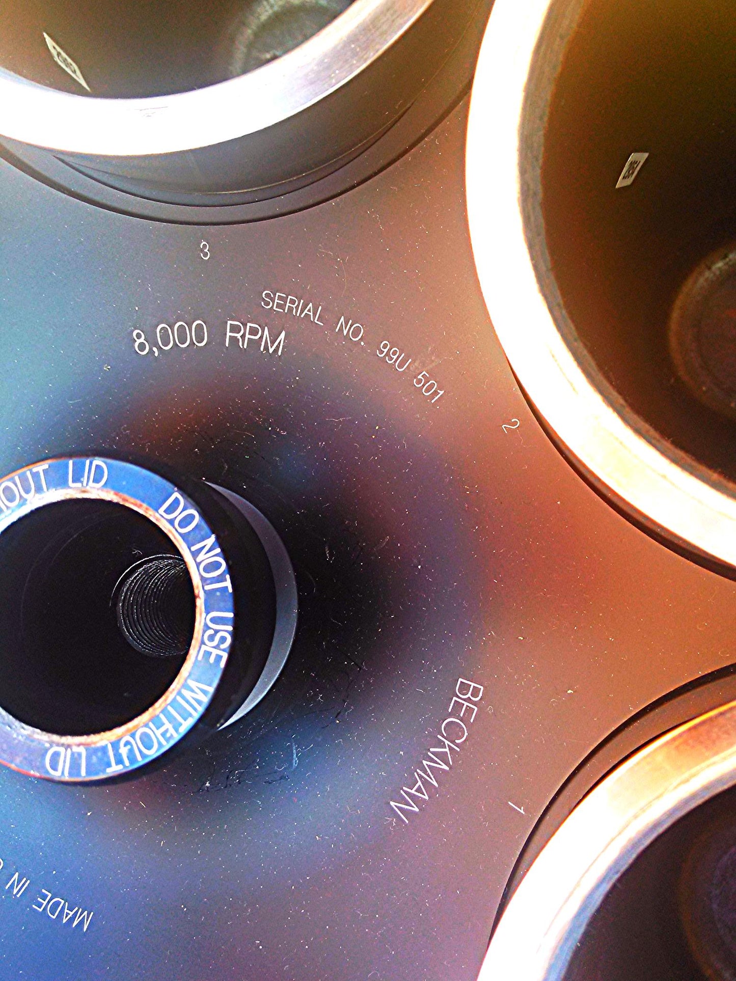 BECKMAN J-LITE JLA-8 8000 RPM 6 Liter CANISTER ROTOR AVANTI J20/i CENTRIFUGE