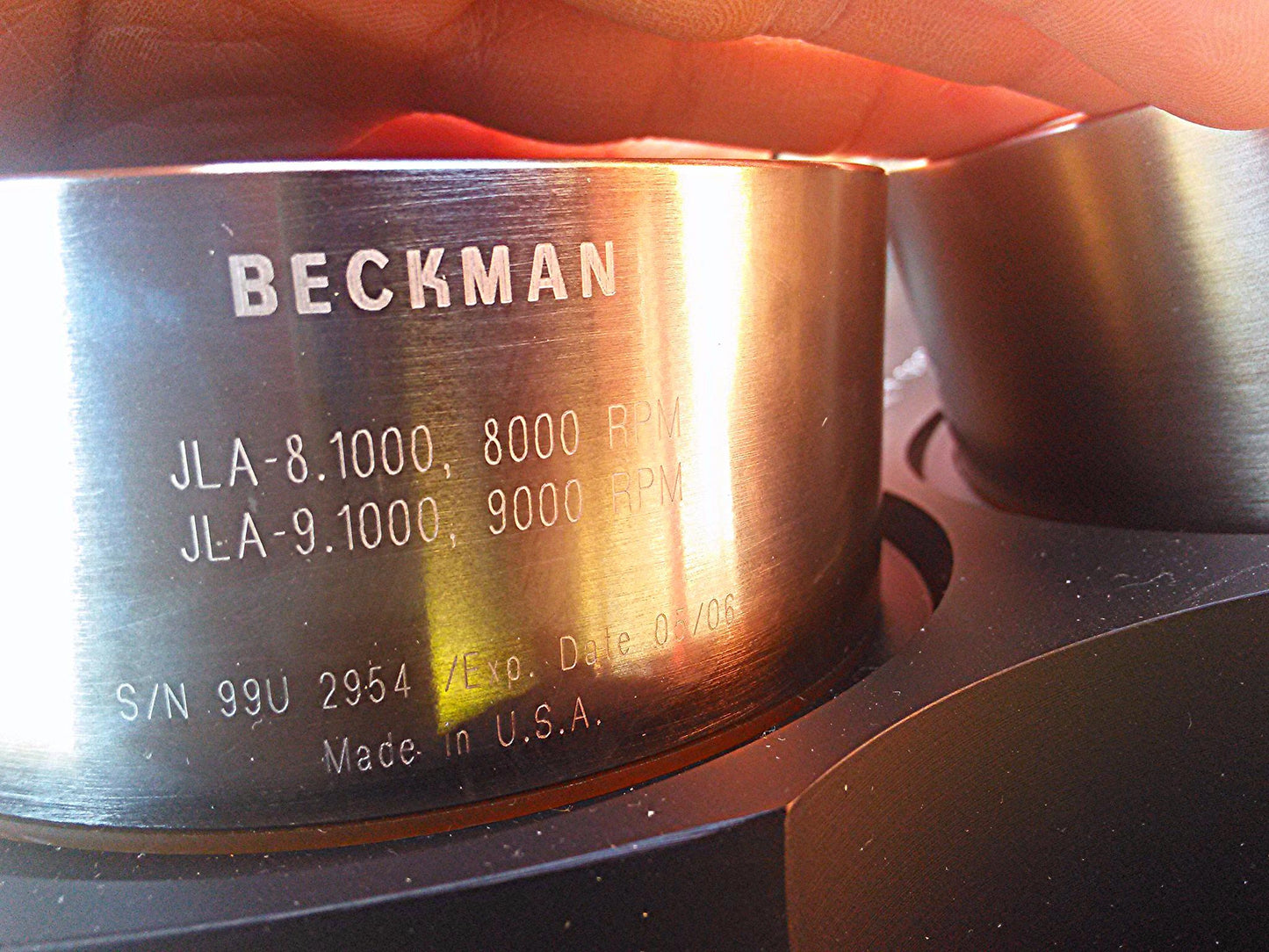 BECKMAN J-LITE JLA-8 8000 RPM 6 Liter CANISTER ROTOR AVANTI J20/i CENTRIFUGE