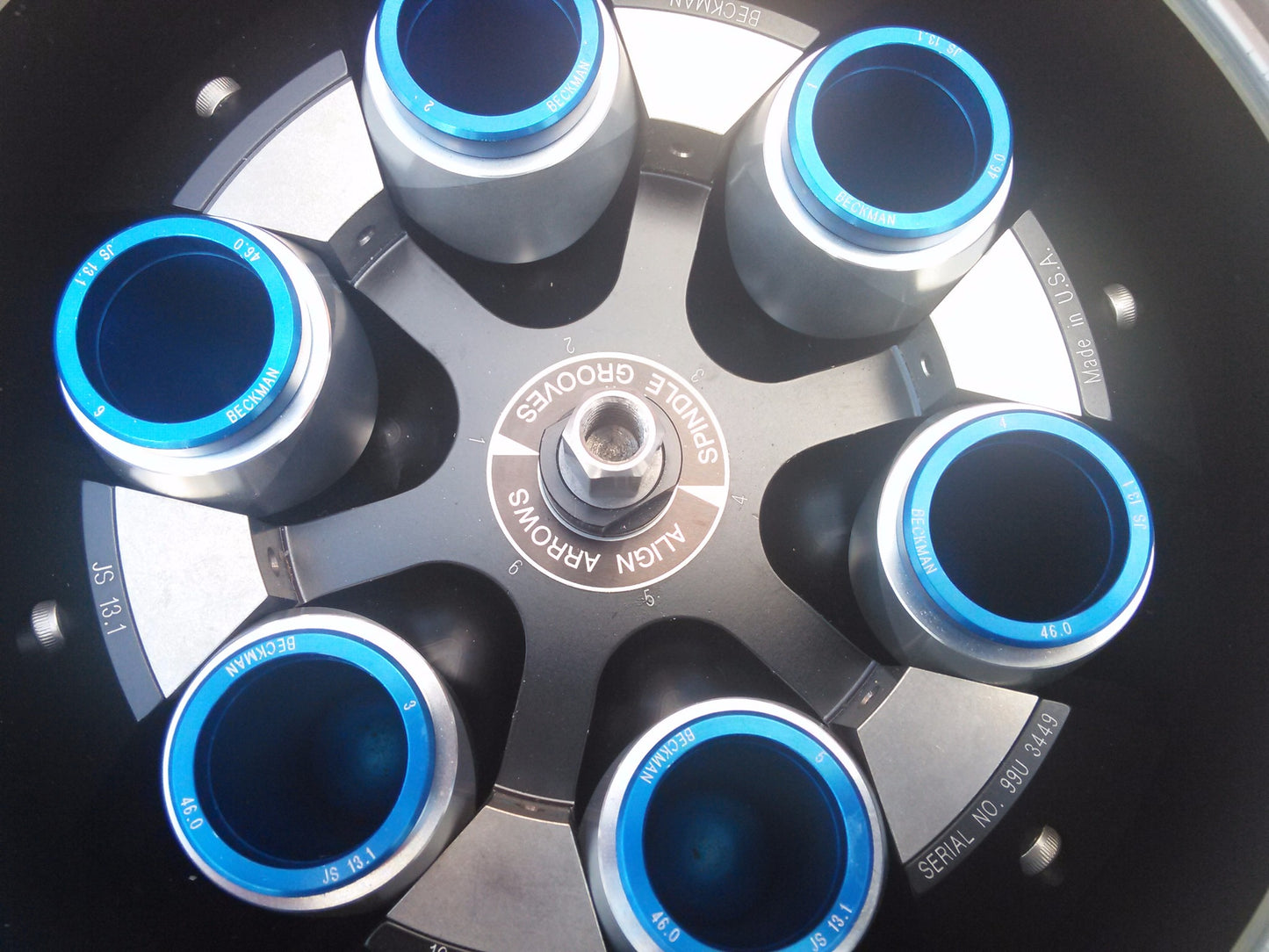 BECKMAN JS 13.1 6x50m SWINGING BUCKET ROTOR AVANTI J-26 XPI J6-MI J-6 CENTRIFUGE