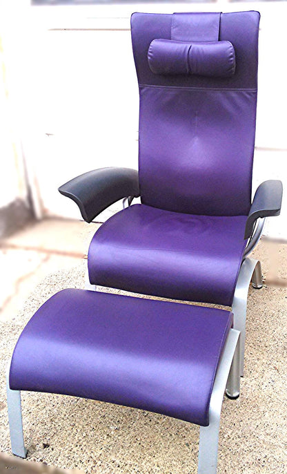 CUSTOMIZED RARE MODERN HERMAN MILLER PLUS OTTOMAN LOUNGE LEATHER CHAIR FREE SHIP