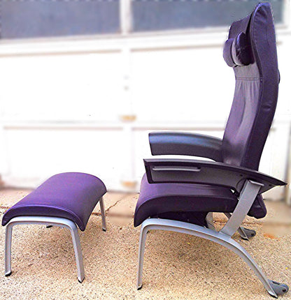 CUSTOMIZED RARE MODERN HERMAN MILLER PLUS OTTOMAN LOUNGE LEATHER CHAIR FREE SHIP