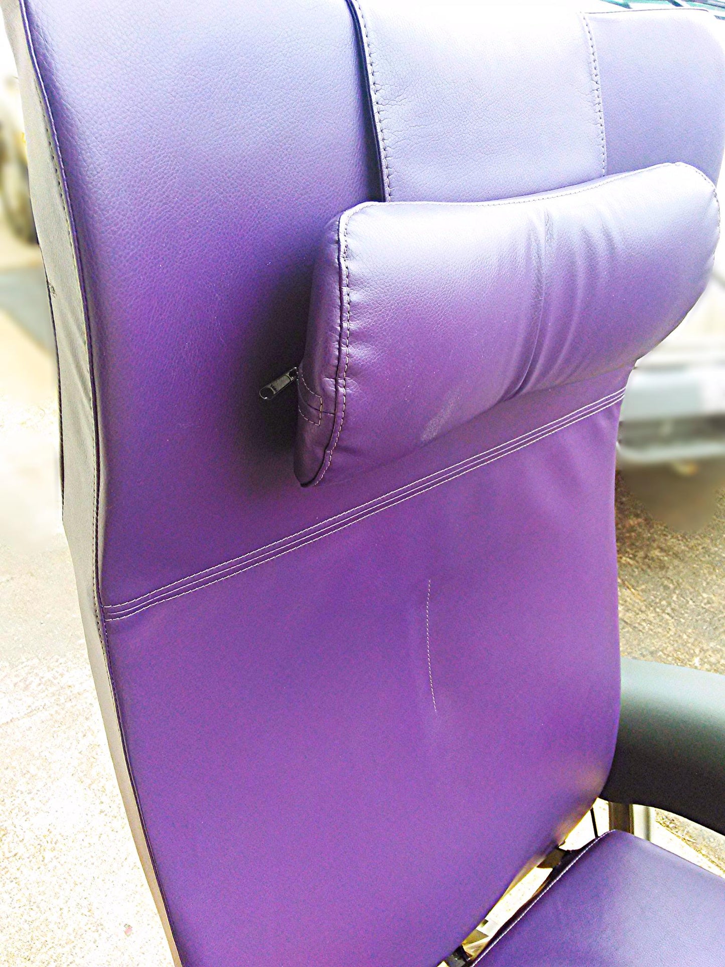 CUSTOMIZED RARE MODERN HERMAN MILLER PLUS OTTOMAN LOUNGE LEATHER CHAIR FREE SHIP