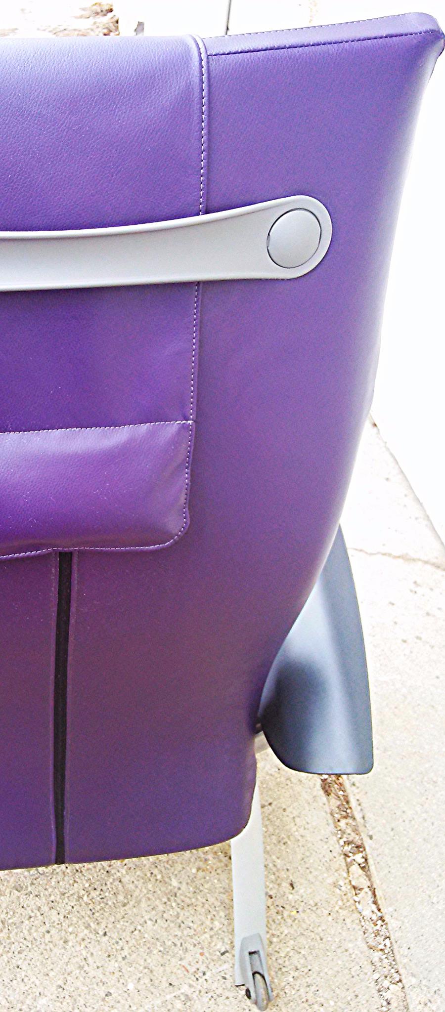 CUSTOMIZED RARE MODERN HERMAN MILLER PLUS OTTOMAN LOUNGE LEATHER CHAIR FREE SHIP