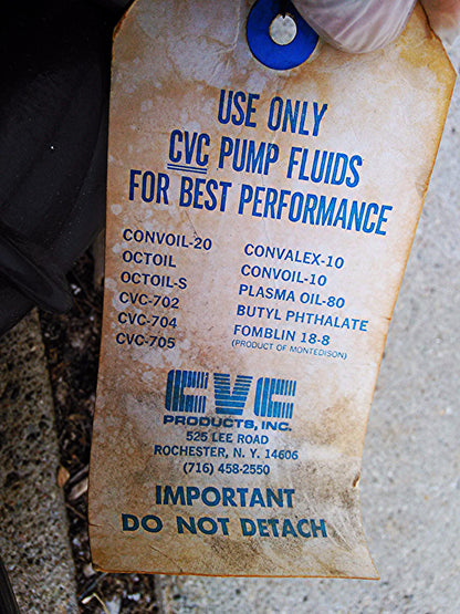 CVC PRODUCTS Type PMCS-6B 1800 WATTS 6" HIGH VACUUM PUMP NC w/ NORCAL GATE VALVE