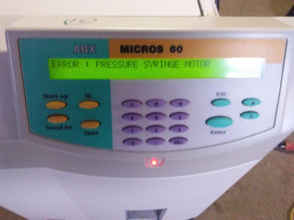 ABX Horiba Micros 60 CS Hematology Blood Analyzer & Ac Power Cable