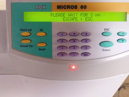 ABX Horiba Micros 60 CS Hematology Blood Analyzer & Ac Power Cable