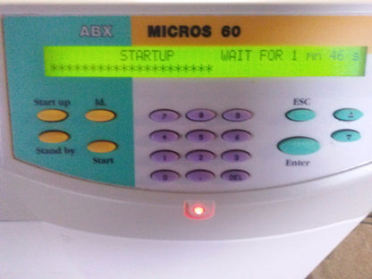 ABX Horiba Micros 60 CS Hematology Blood Analyzer & Ac Power Cable