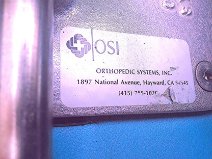 OSI ORTHOPEDIC SYSTEM OSI ANDREWS FRAME OR COCCYX ORTHOPEDIC AMSCO TABLE RACK