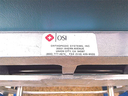 OSI ORTHOPEDIC SYSTEM OSI ANDREWS FRAME OR COCCYX ORTHOPEDIC AMSCO TABLE RACK