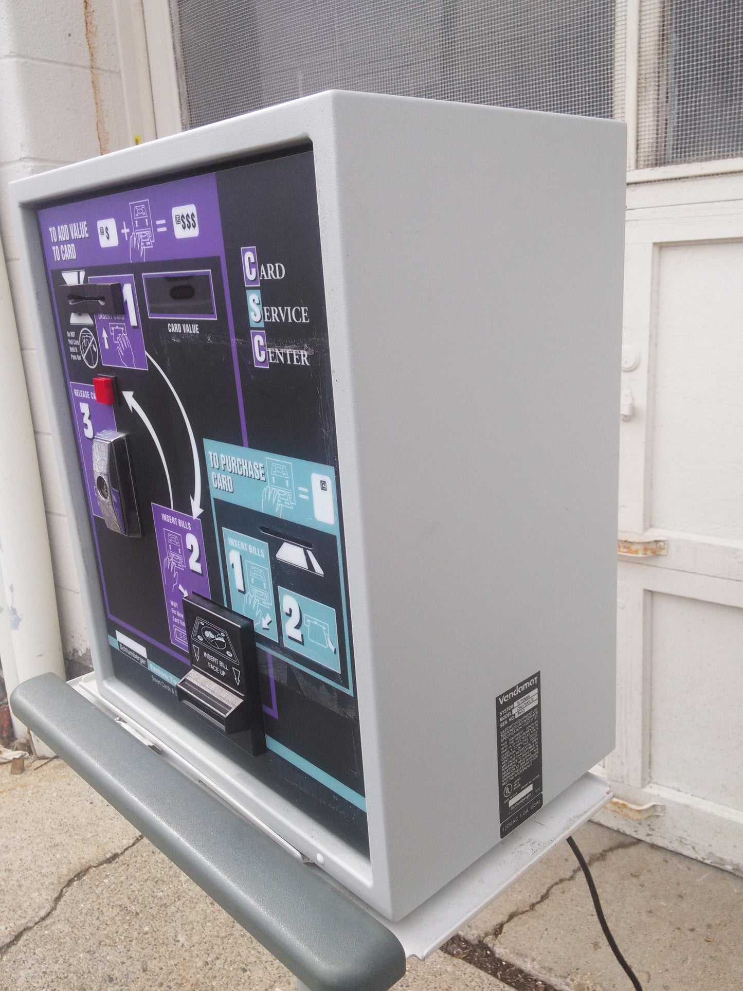 SCHLUBENGER VENDAMAT V/TOWER CSC/DAV/D VENDING BILL COPIER PRINTER MACHINE