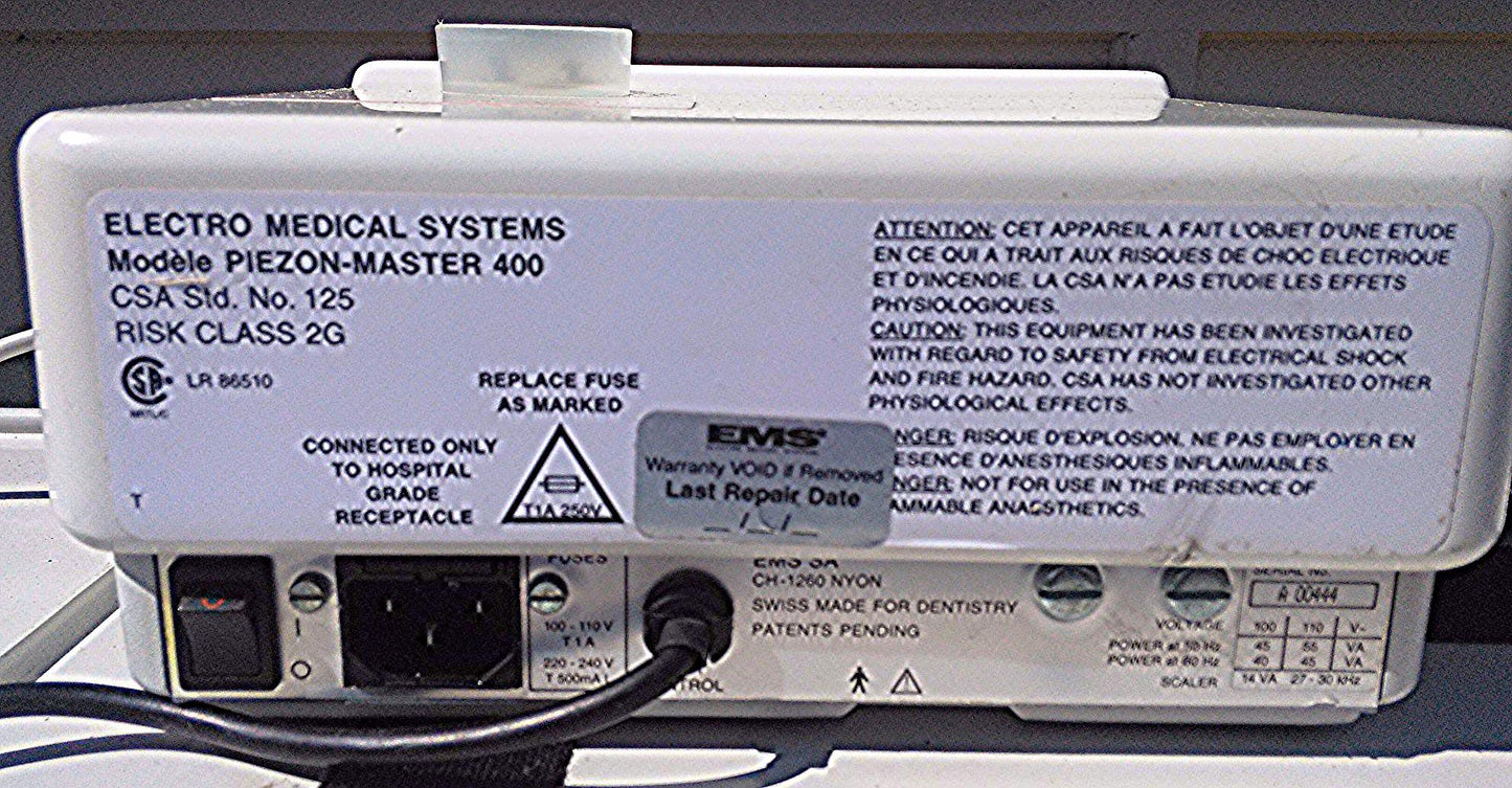 EMS PIEZON MASTER 400 Ultrasonic Scaler Dental Prophylaxis No Handpiece & Bottle