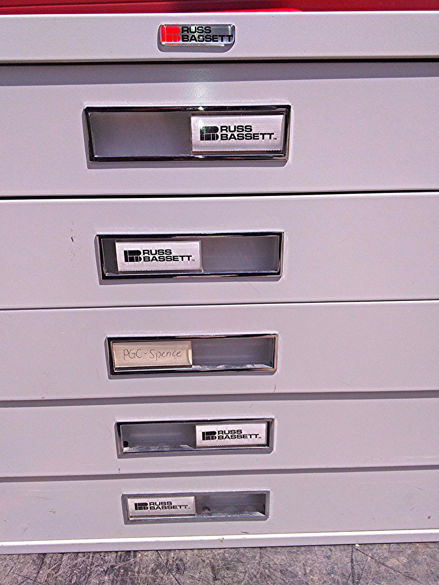 RUSS BASSETT 10 DRAWER STEEL MAP FILE 43" Wide x 22" 1/2' Deep FREE BusinessShip