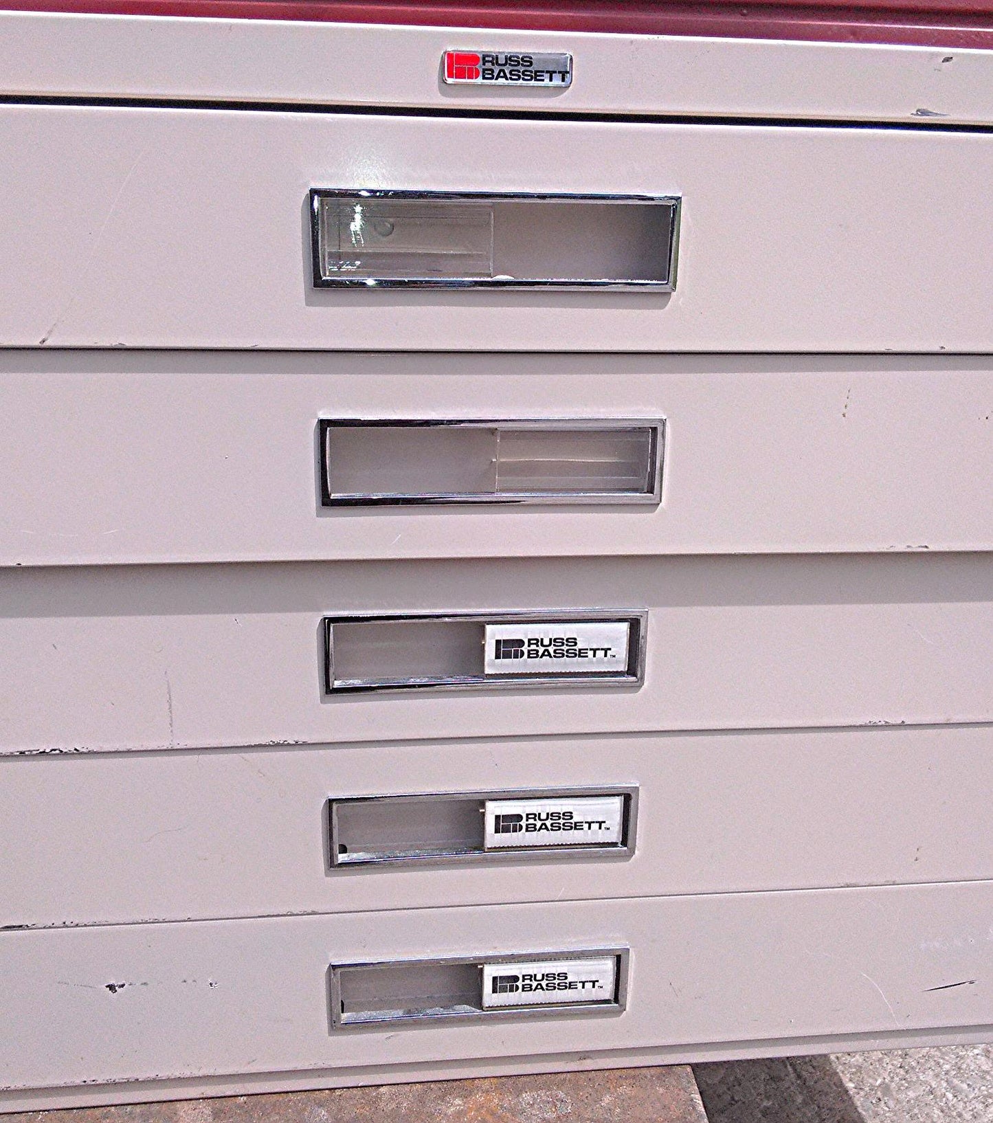 RUSS BASSETT 10 DRAWER STEEL MAP FILE 43" Wide x 22" 1/2' Deep FREE BusinessShip