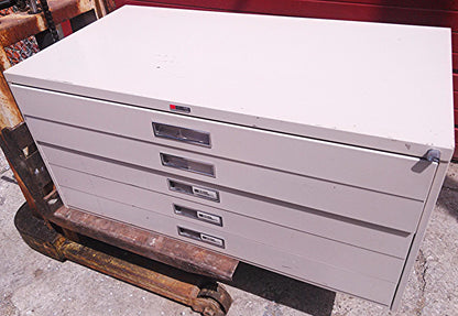 RUSS BASSETT 10 DRAWER STEEL MAP FILE 43" Wide x 22" 1/2' Deep FREE BusinessShip