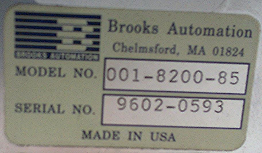 BROOKS AUTOMATION 001-8200-85 CASSETTE ELEVATOR for TRION ORACLE RIE ETCHING