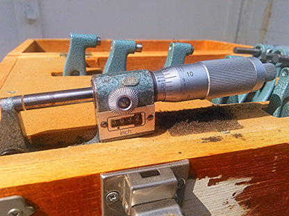 MUTUTOYO MICROMETER BOX SET 193-211,103-136, 103-217,103-218,103-219A,103-220A