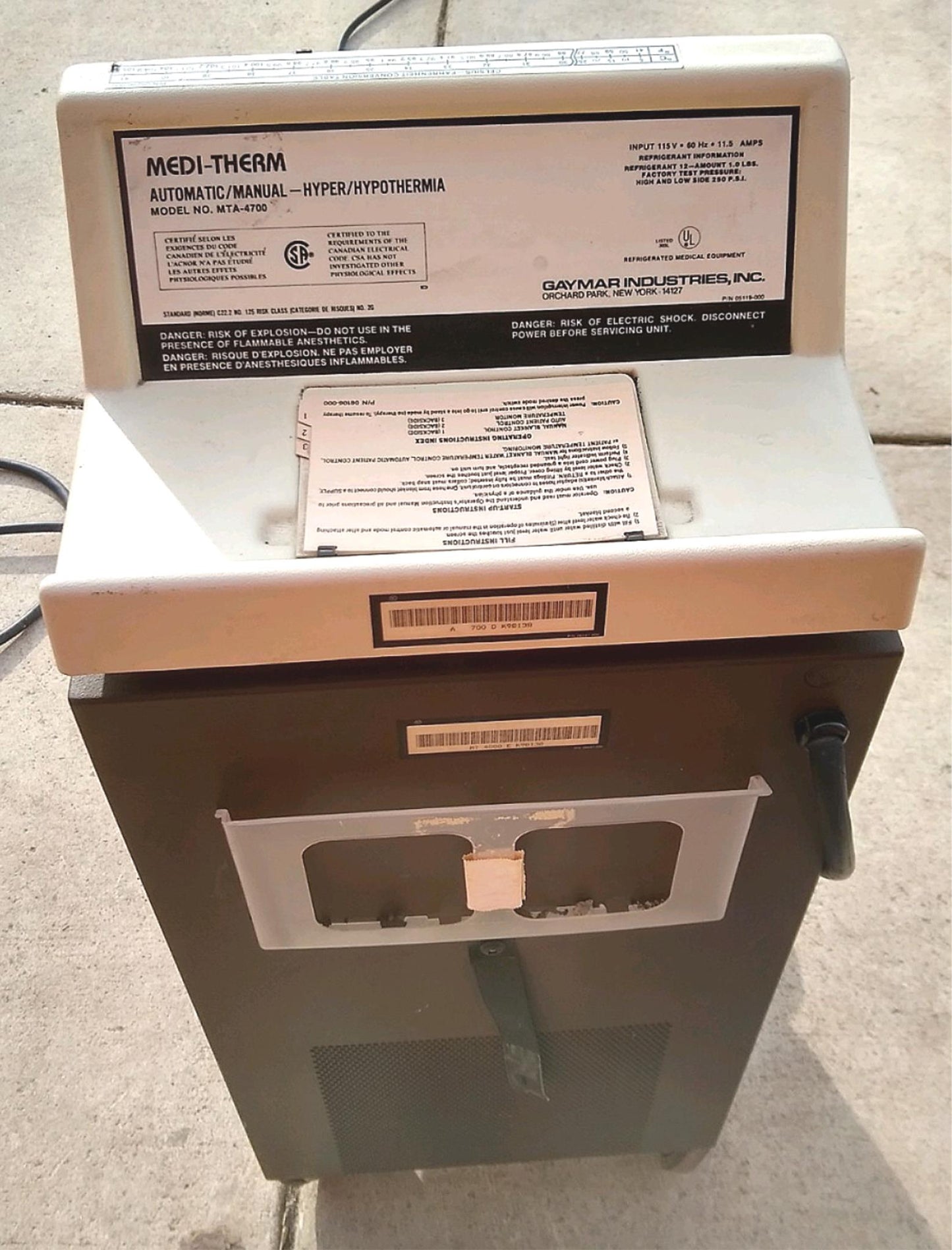 GAYMAR MEDI-THERM MTA-4700 Hyper-Hypothermia System FREE SHIPPING