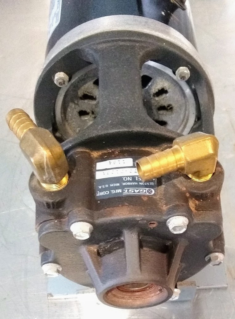 GAST 0870-P108A VACUUM PUMP EMERSON TA55JXDD-334 CAT G515X MOTOR FREE SHIPPING