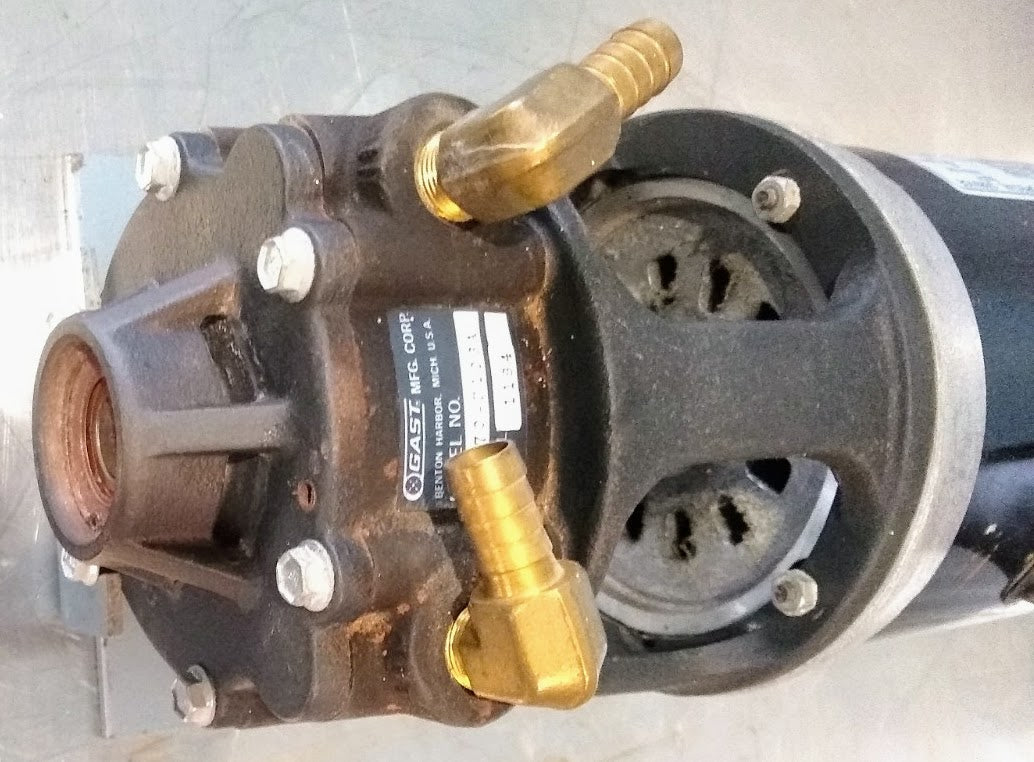 GAST 0870-P108A VACUUM PUMP EMERSON TA55JXDD-334 CAT G515X MOTOR FREE SHIPPING